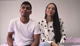 Pareja amateur colombiana lo da todo en un casting porno
